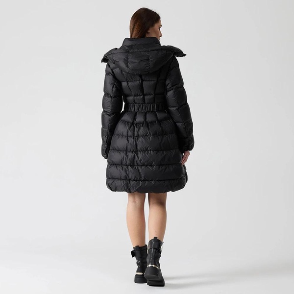 Midi Puffer Jacket with Belt