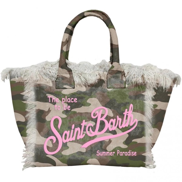 Camouflage Vanity Bag with Fringes