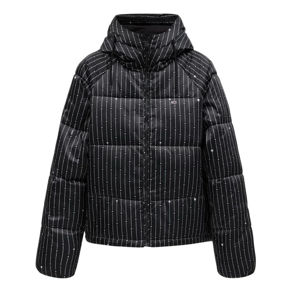 Black Striped Women's Coat