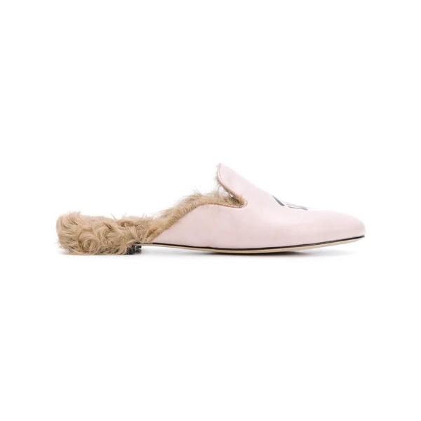 Pink Leather Loafers Flirting Model