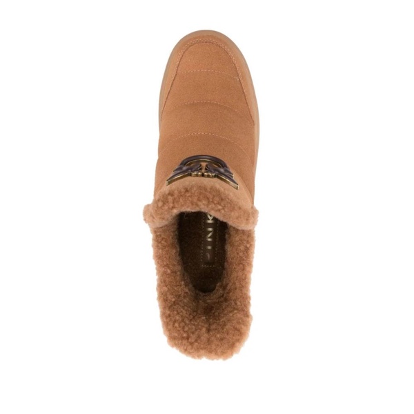 Quilted Slip-On Boots with Shearling Lining