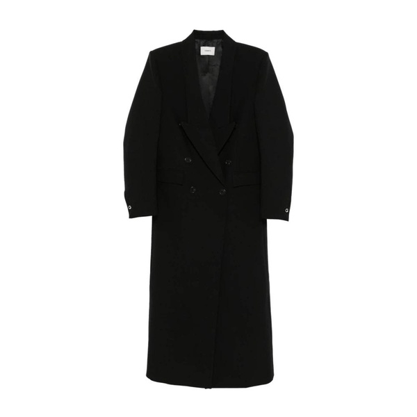 Black Tailored Double-Breasted Coat