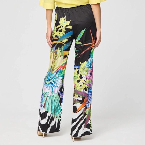 Jungle Print Wide Leg Pants