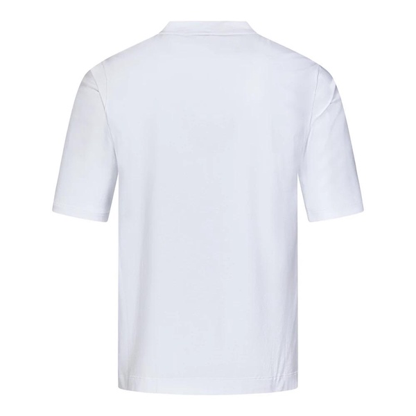 White Ribbed Crewneck T-shirts and Polos