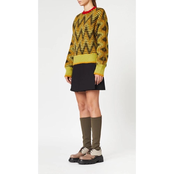 Chevron Jacquard Knit Sweater