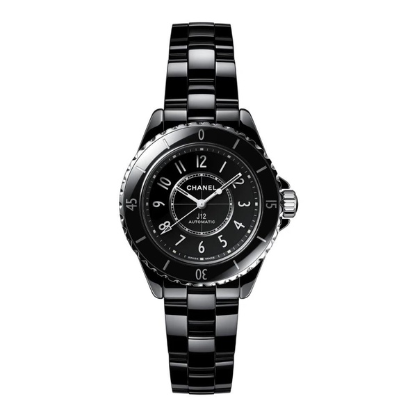 Elegant Black Ceramic Automatic Watch