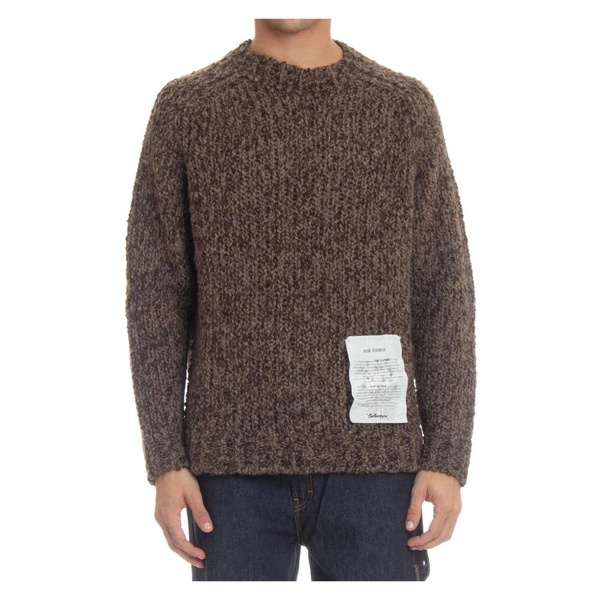 Brown Wool-Alpaca Sweater Raw Diamond