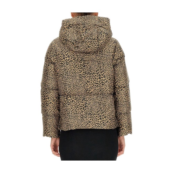 Down Jacket With Animal Print