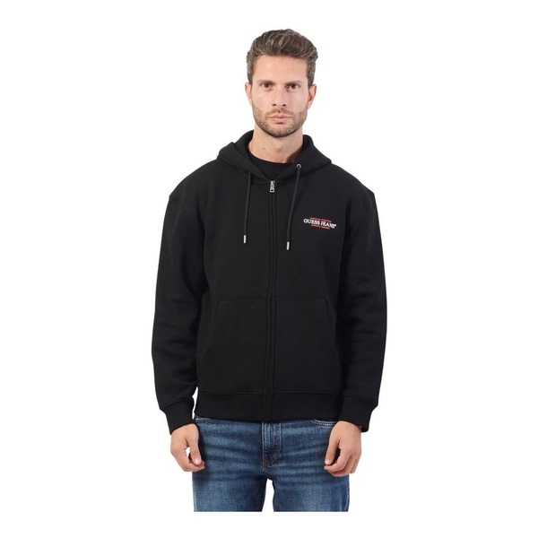 Black Hoodie Zip Sweater