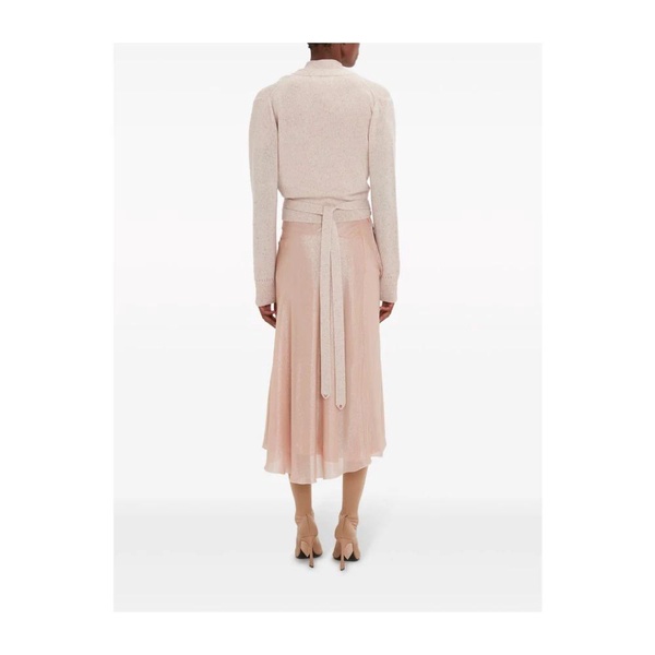 Pink Twill Skirt with Lurex Detail