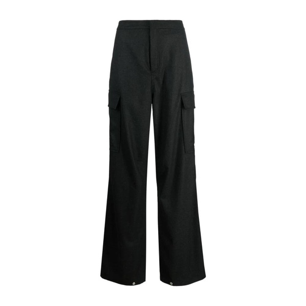 Anthracite Grey High-Waisted Cargo Trousers