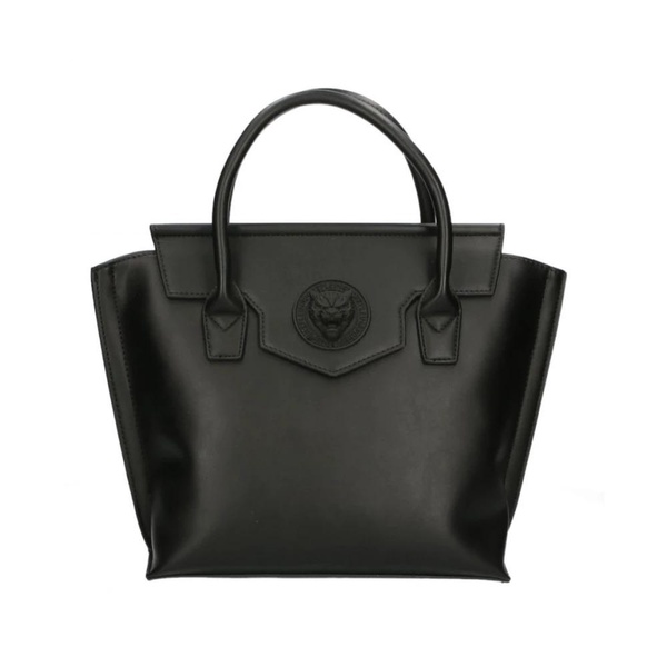 Black Designer Handbag with Magnet Closure