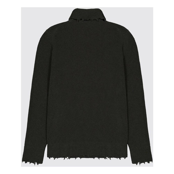 Turtleneck Sweater With Wool Breakages