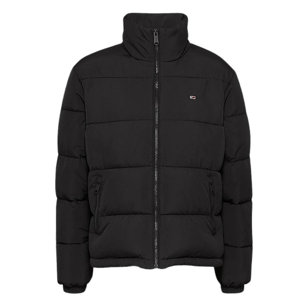 Black Puffer Jacket with Water-Repellent Finish