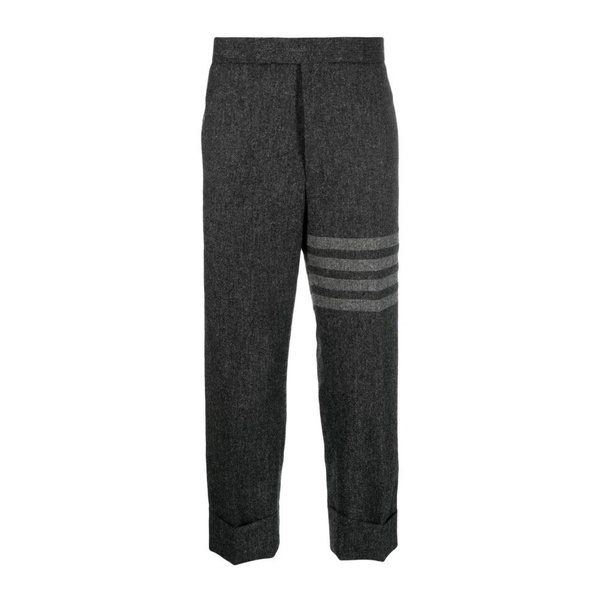 Grey Tweed Drop-Crotch Trousers