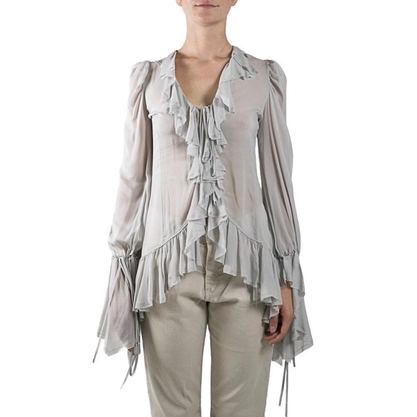 Boho Grey Blouse