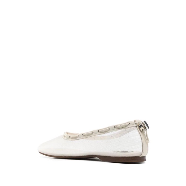 White Leather Drawstring Shoes