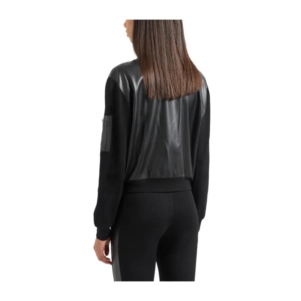 Black Bomber Jacket with Zipper