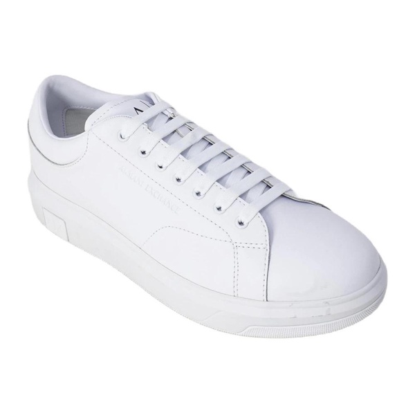 White Leather Sports Sneakers