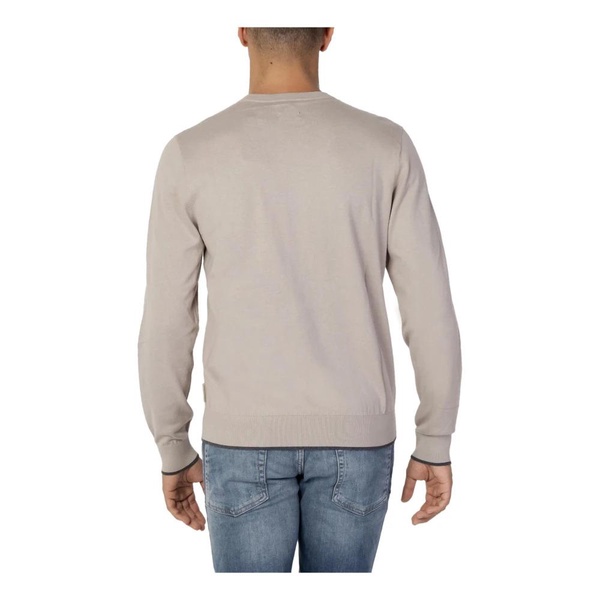 Beige Knitwear, Long Sleeves, Round Neck