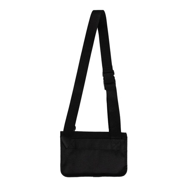 Black Nylon Shoulder Bag with Logo