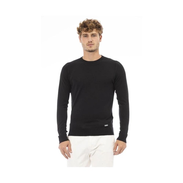 Black Modal Crew Neck Sweater