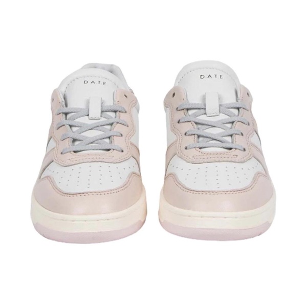 White and Pink Court 2.0 Sneakers