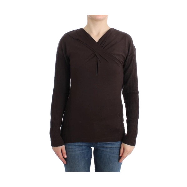 Cavalli Brown knitted wool sweater