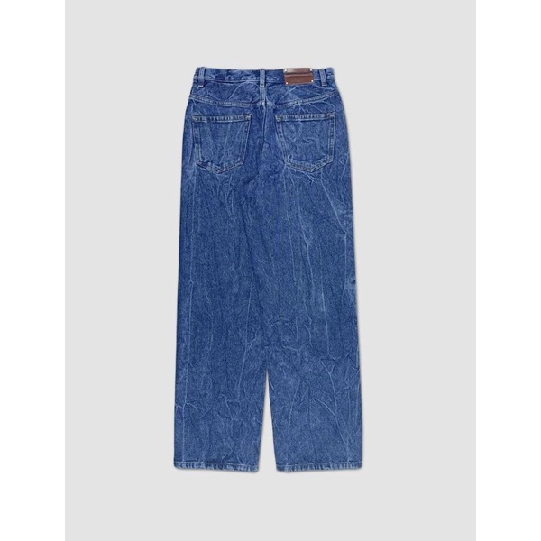 Blue Cotton Jeans Straight Leg Cut