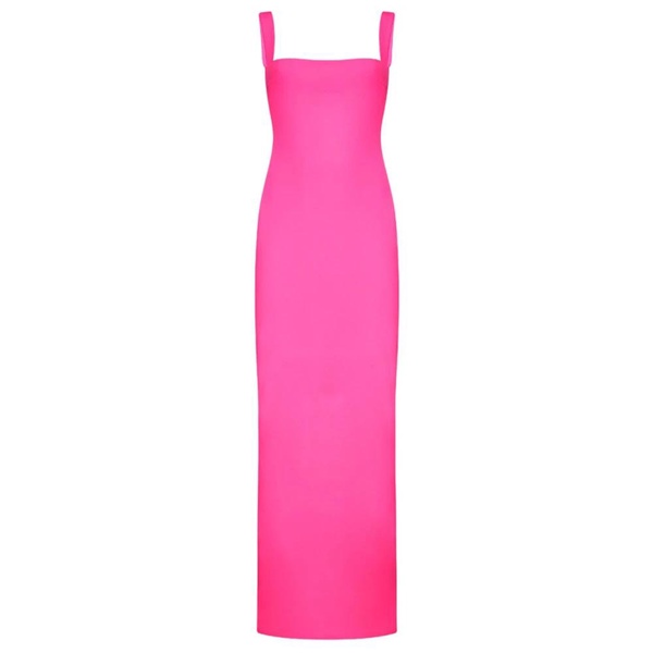 Pink Joni square neck sleeveless maxi dress 