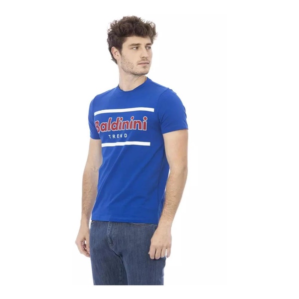 Blue Cotton T-Shirt Short Sleeve