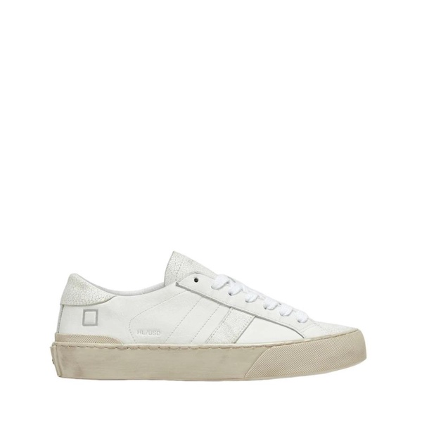 White Leather Low Top Sneakers