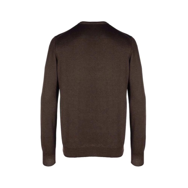 Brown Crewneck Wool Sweater