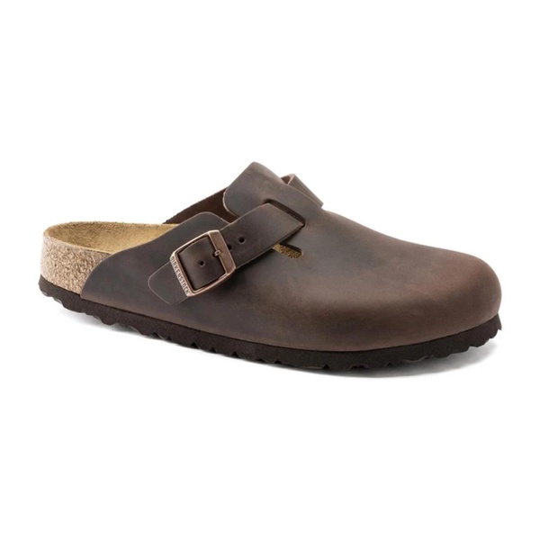 Brown Leather Clog Sandals