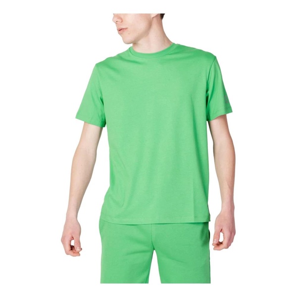 Green Plain Short Sleeve Round Neck T-shirt