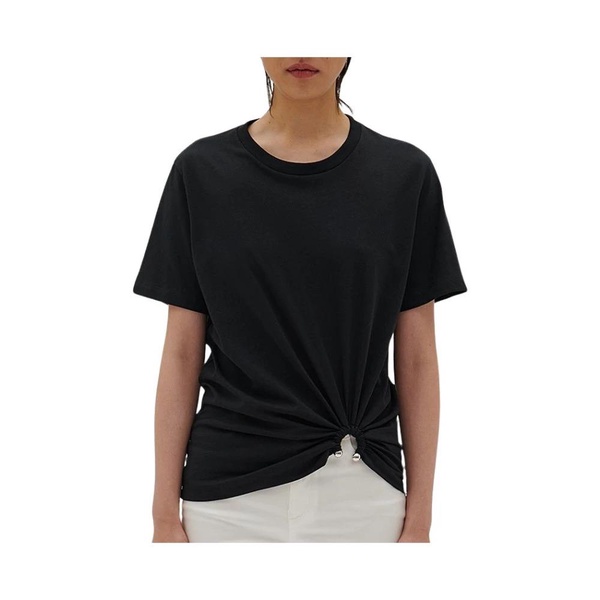 Women's Draped Tee Shirt in Cotton Jersey