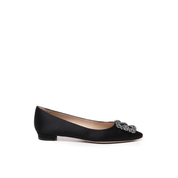 Hangisi Flat Pumps With Satin Jewel Buckle