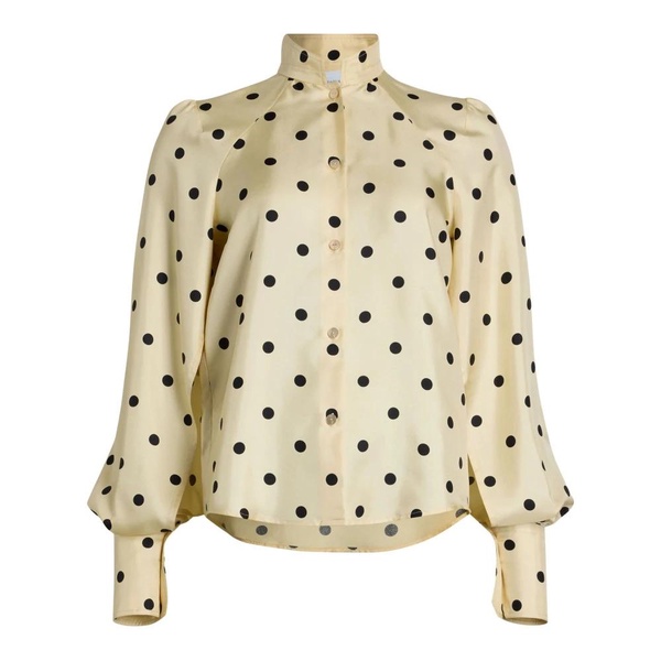 Polka Dot Silk Blouse