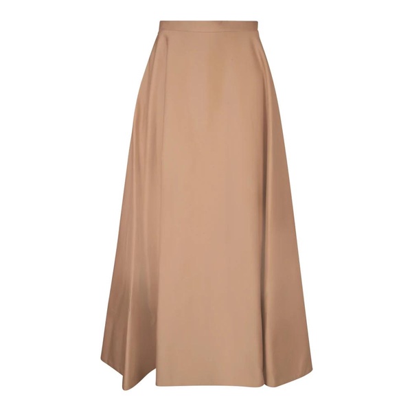 Brown Midi Skirt Women's Clothing