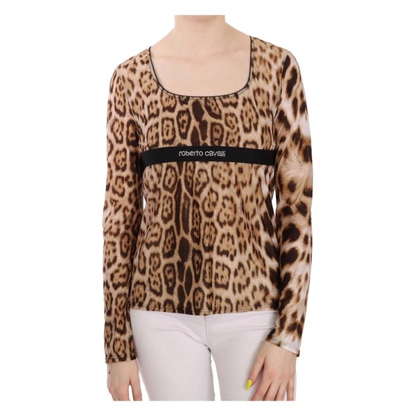 Brown Leopard Long Sleeve Top