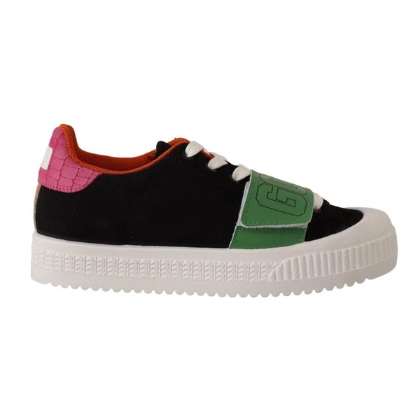 Multicolor Suede Low Top Lace Up Women Sneakers Shoes