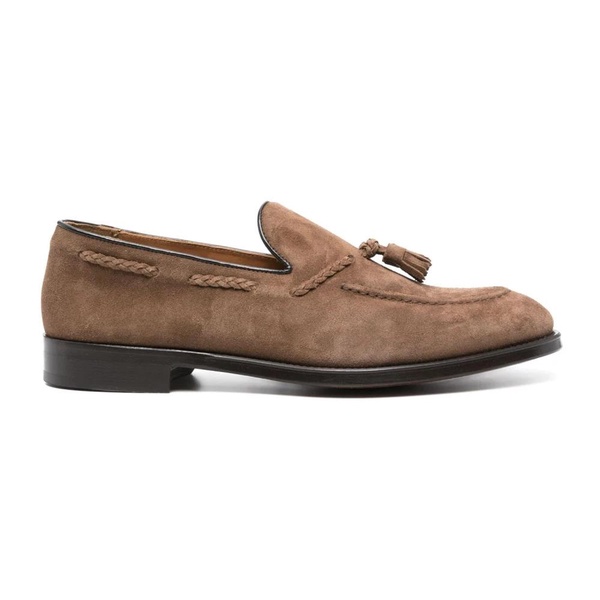 Brown Suede Tassel Loafers