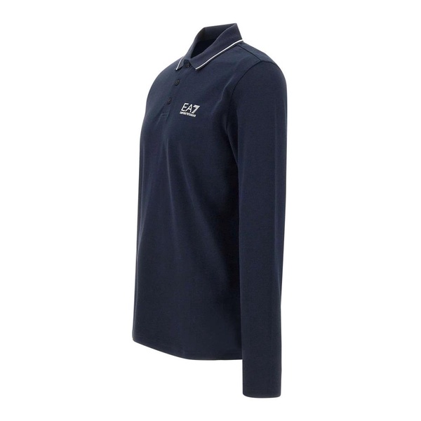 Navy Blue Cotton Polo Shirt