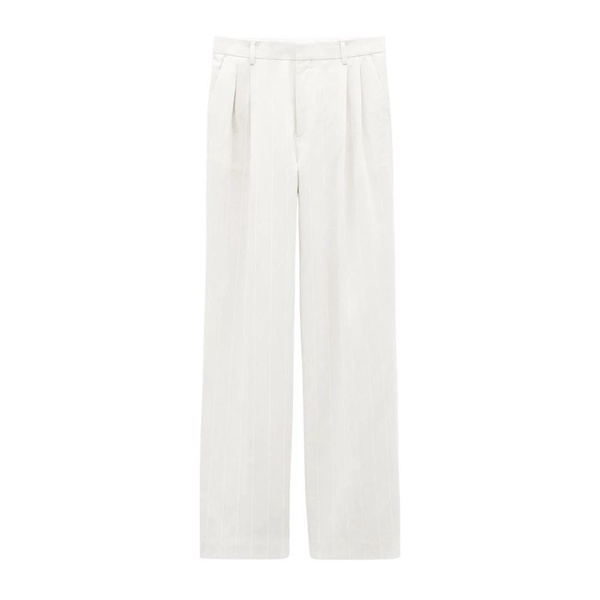 Pleated Pinstripe Trousers