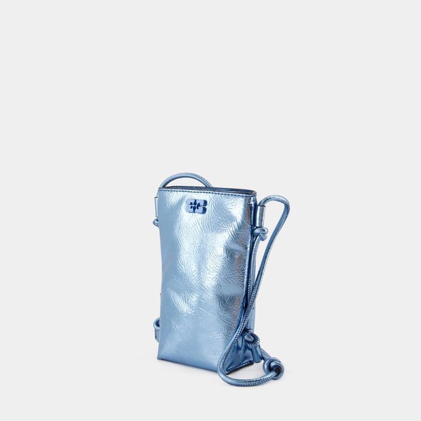 Blue Crossbody Bag Synthetic Leather