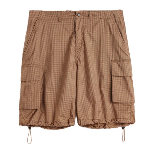 Golden Brown Tactile Ripstop Cargo Shorts