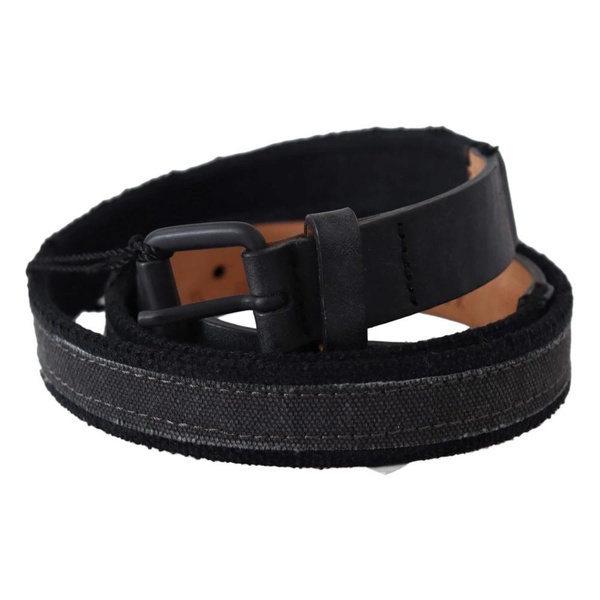 Chic Black Leather Waist Belt