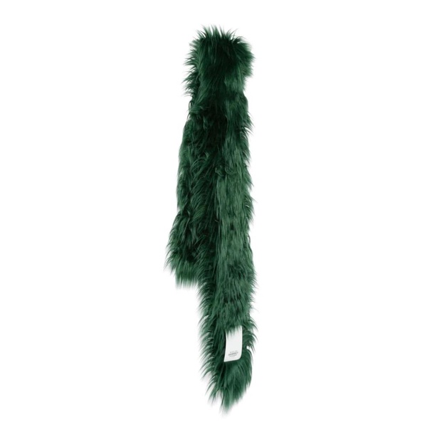 Green Faux-Fur Wraparound Scarf