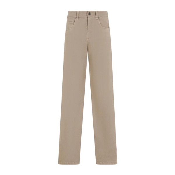 Medium Brown Cotton Pants