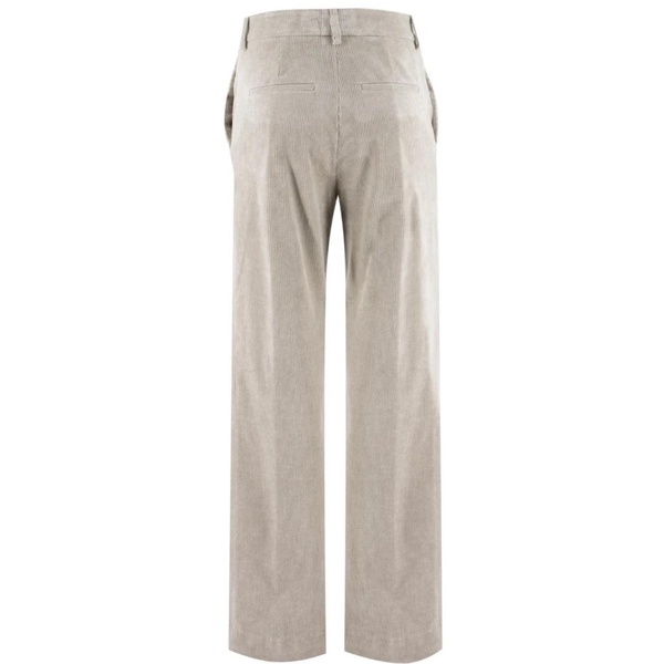 Cotton Corduroy High Waist Trousers